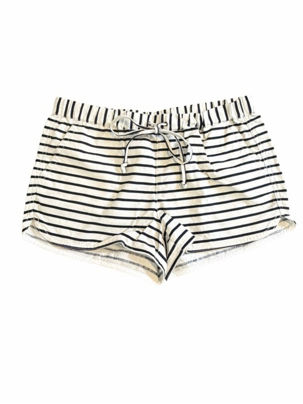 J.Crew Linen Blend Striped Drawstring Pull-On Shorts Small Coastal Cabincore